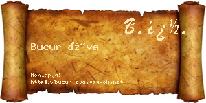 Bucur Éva névjegykártya