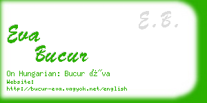 eva bucur business card